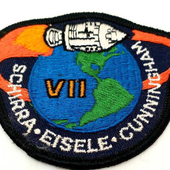 NASA Space Flight Mission Apollo 7 CSM-101 Jacket Vest Sewing Patch Schirra - Picture 2 of 4